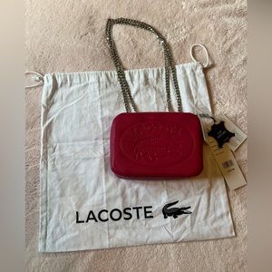 NWT Pink Leather Lacoste Bag